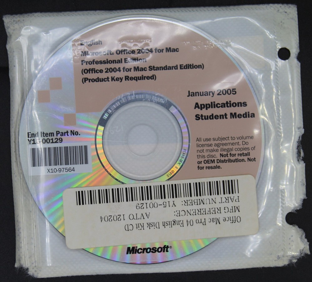 Microsoft Office:Mac 2004 With Product Key