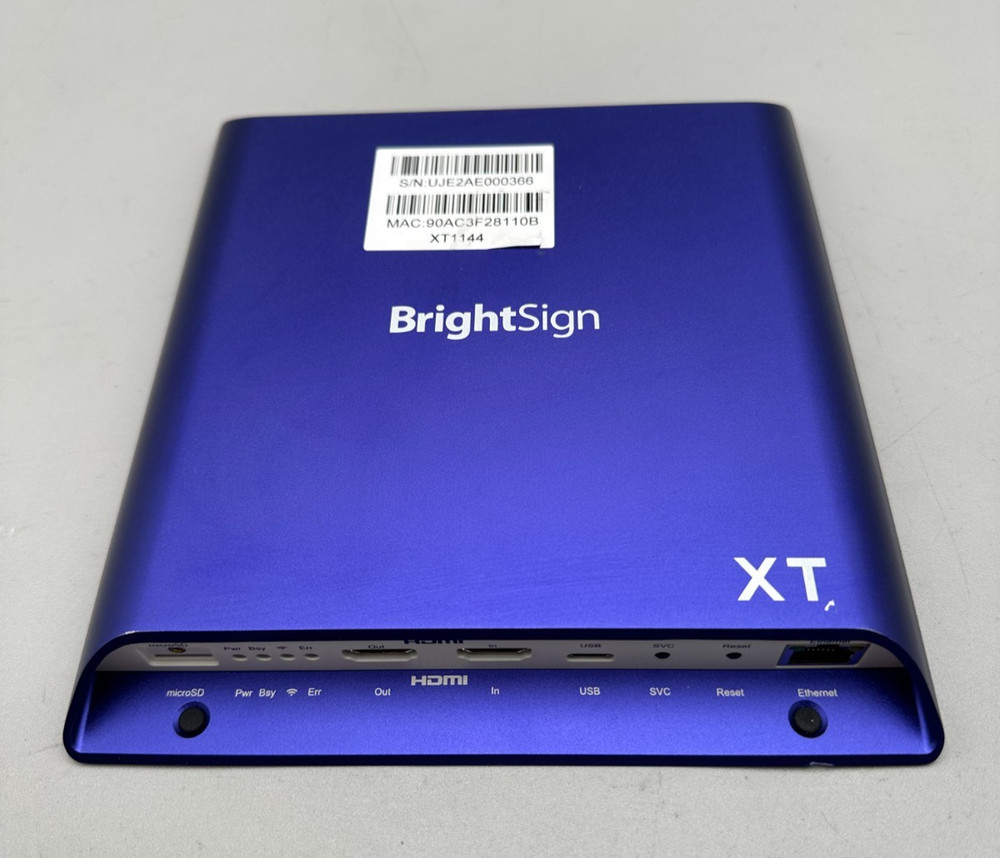 BrightSign XT4 XT1144 Expanded I/0 Player Good Condition