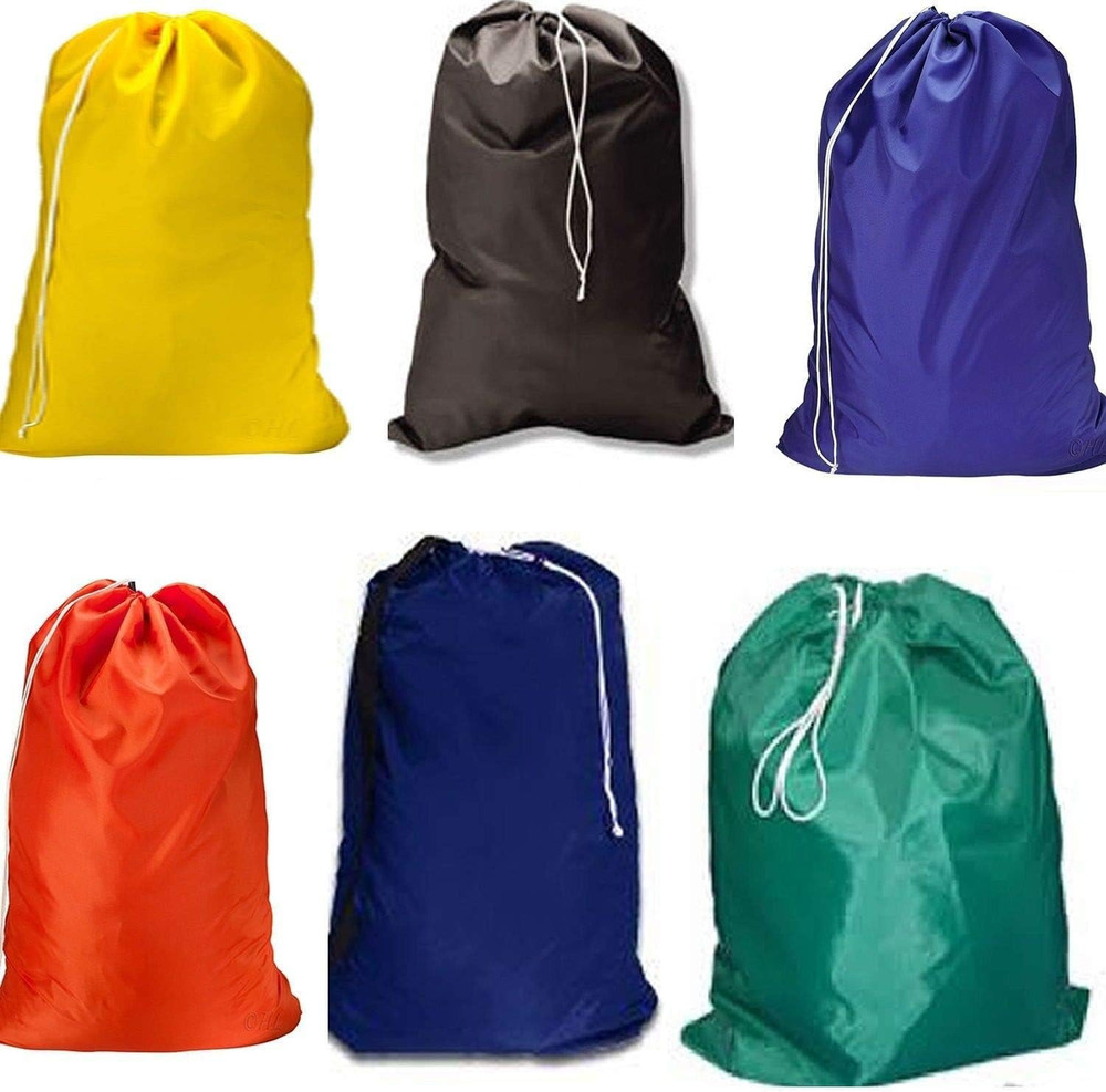 Heavy Duty Large Laundry Bag, Sturdy Fabric May Vary with Drawstring Closure. Id