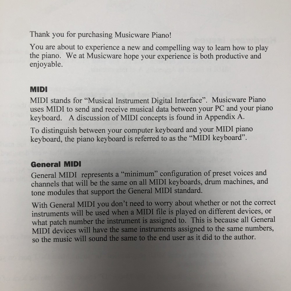 1994 Musicware Piano User Guide Course two Course Three 3 book set Sheet music