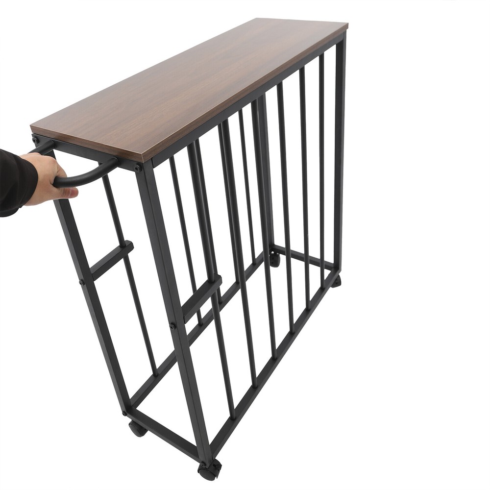 Black Painting Drying Rack with Storage, 4 Wheels for Easy Mobility