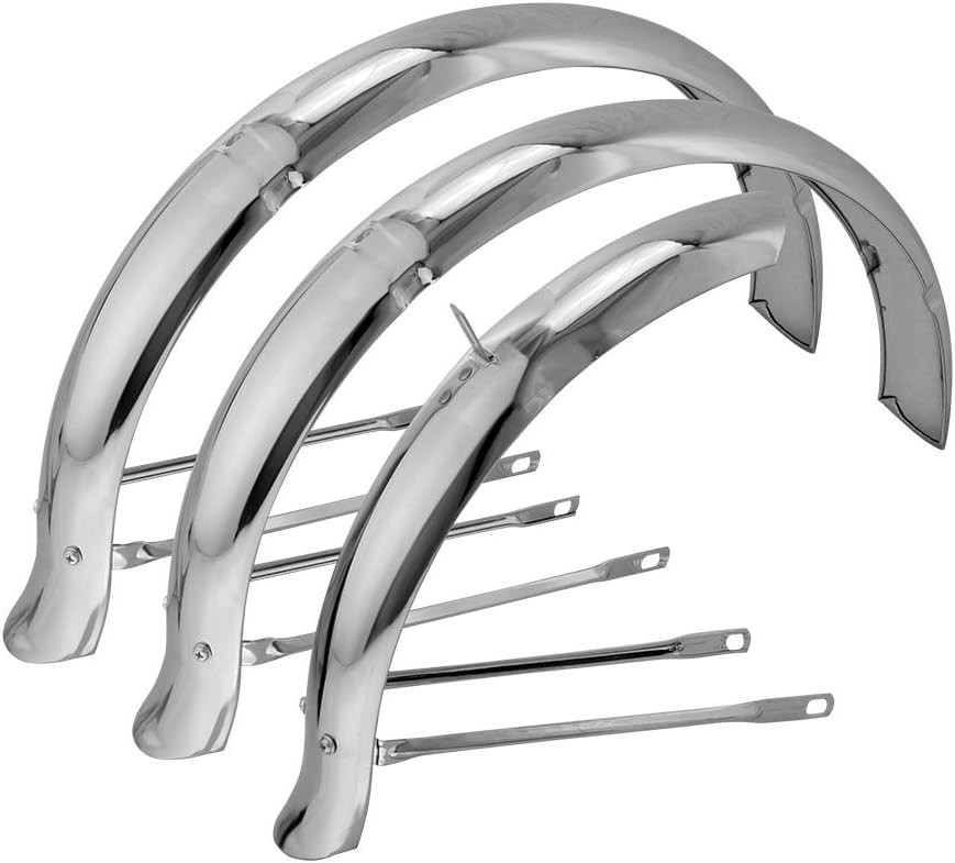 Flared Adjustable Trike Conversion Kit Fender Set Chrome, Various Sizes 20"