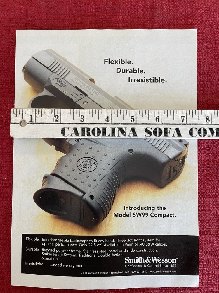 2003 Print Ad Smith & Wesson Compact SW99 Paper Advertisement
