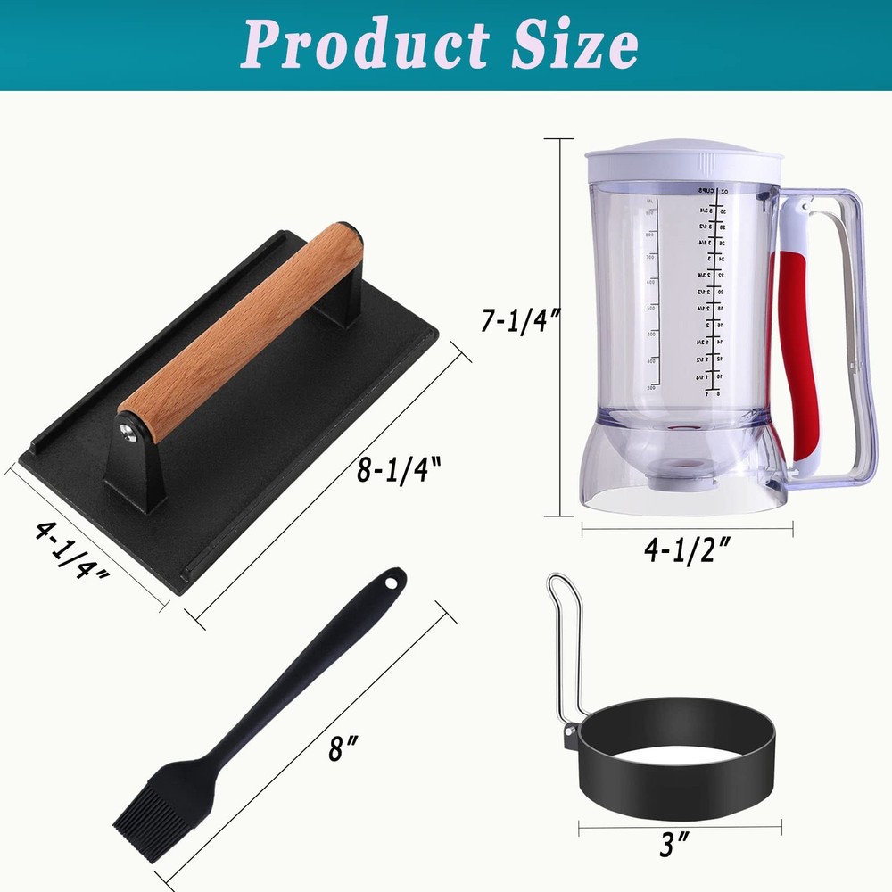 Breakfast Kit Set Kit 7 Piece Griddle accessory for Blackstone