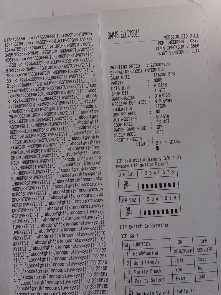 Sam4S ELLIX 30S Thermal POS Receipt Printer with Power Supply TESTED