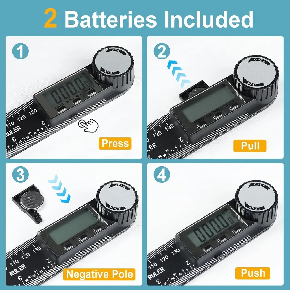 Third Generation Protractor Angle Finder Digital Angle Ruler with 7Inch 200Mm