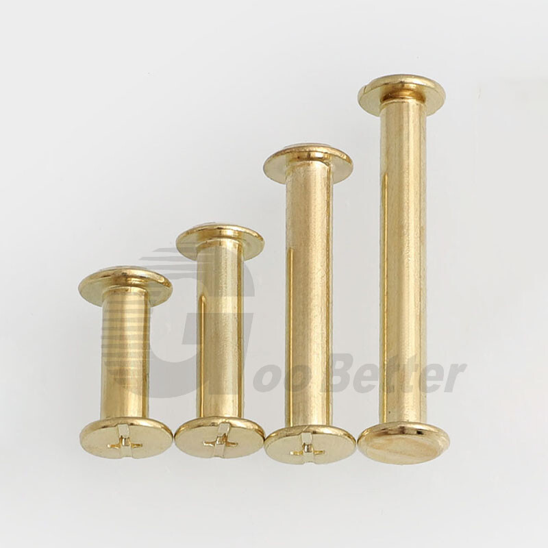 M5 Belt Screws Chicago Screws Leather Craft Stud Bind Rivet Copper Plating