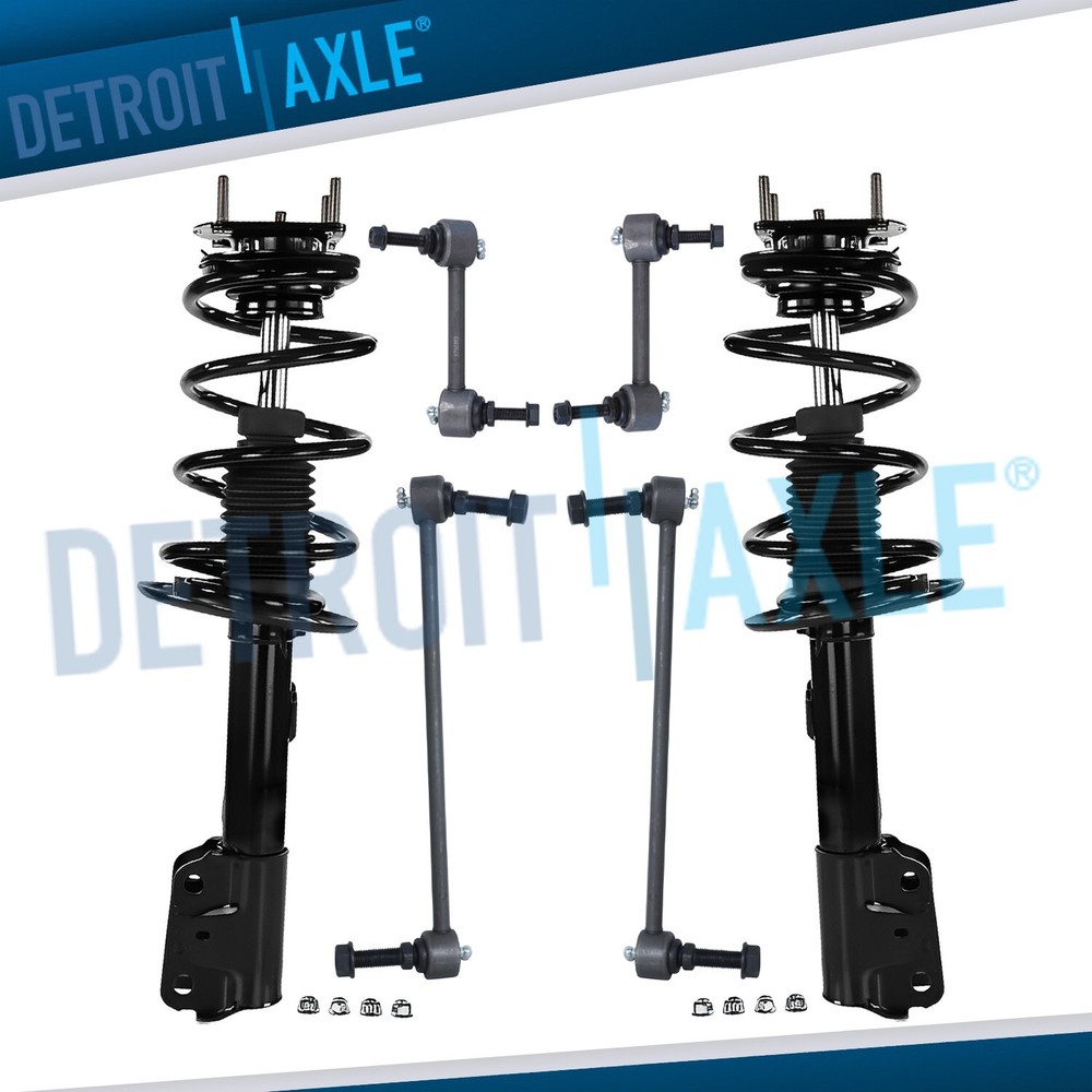 6pc AWD Front Struts w/Coil Spring Sway Bars for 2011 2012 2013 Ford Explorer