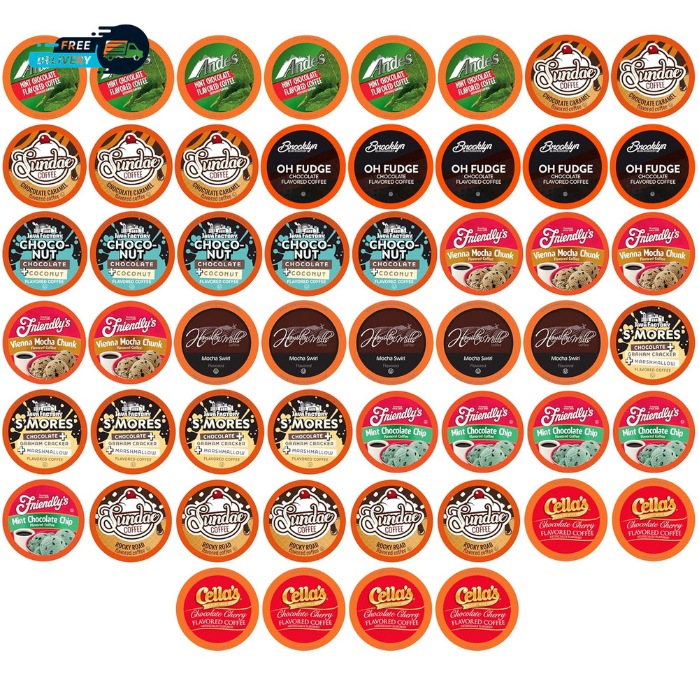 Chocolate Overload Coffee Pods Sampler Compatible with K Cup Brewers