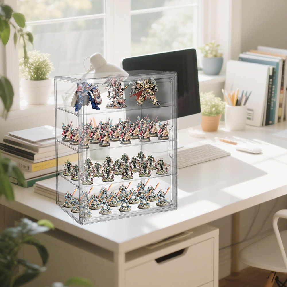 Stackable Acrylic Miniature Storage Case for Warhammer 40K Collectibles