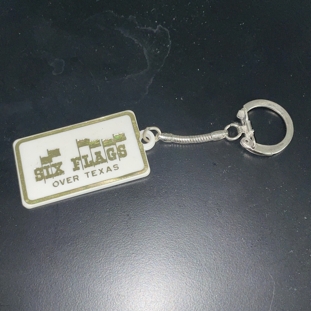 Six Flags Over Texas Vintage Keychain Name Judy
