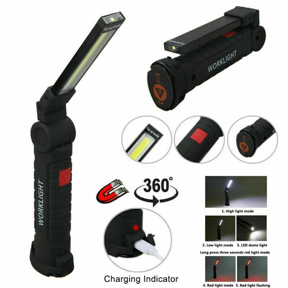 Super Bright 1200000lm Rechargeable LED Work Light Folding Torch Lamp Flashlight