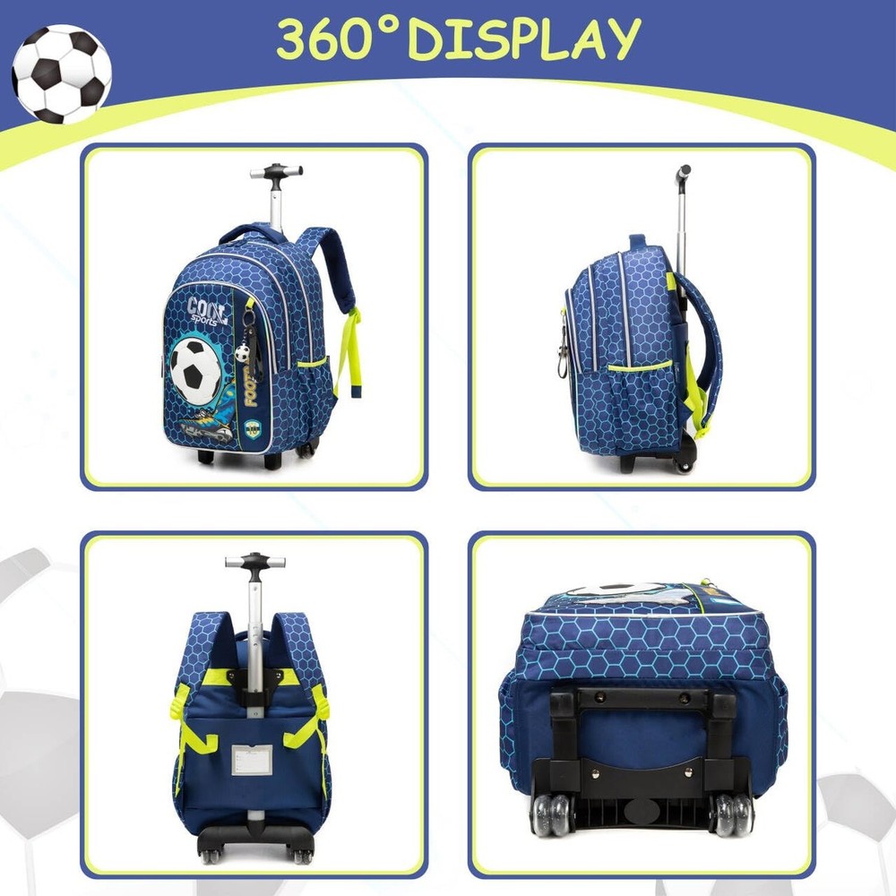 Rolling Backpack for School Backpack with Wheels Kids Backpack for Boys Eleme...
