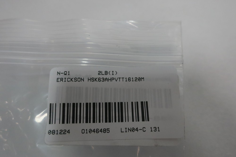 Erickson HSK63AHPVTT16120M Tool Holder