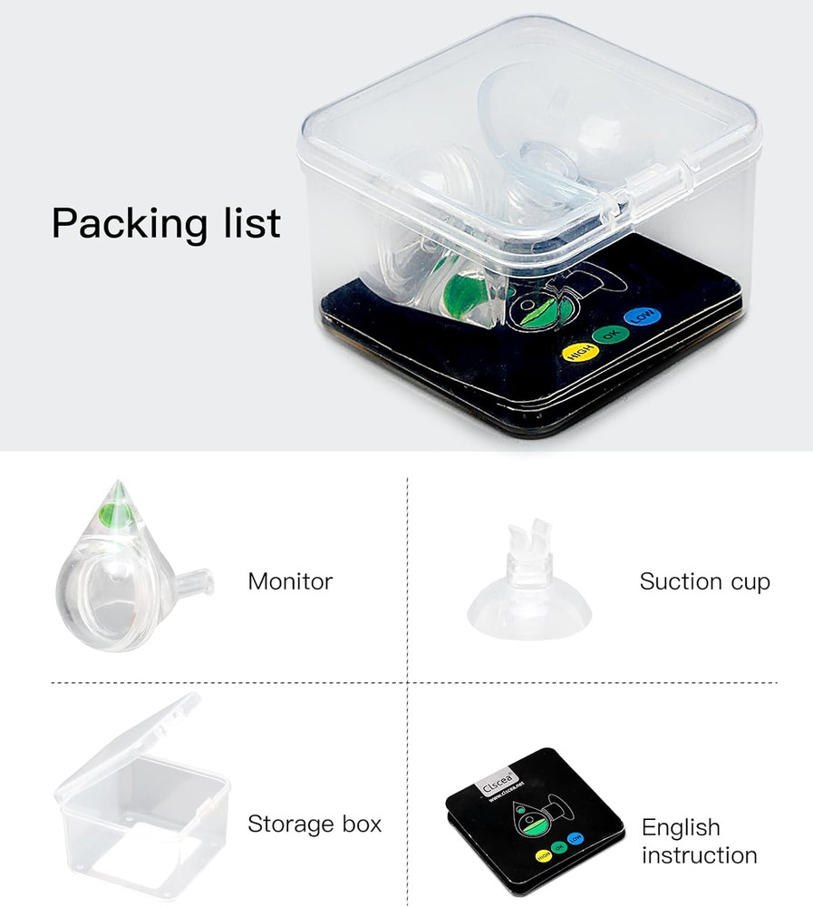 Aquatic CO2 Drop Checker Detachable Tear Drop Shape without Solution,Upgraded Ve