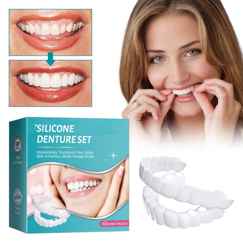 Teeth Dentures Tooth Replacement Set Upper And Lower Dentures For High Grade