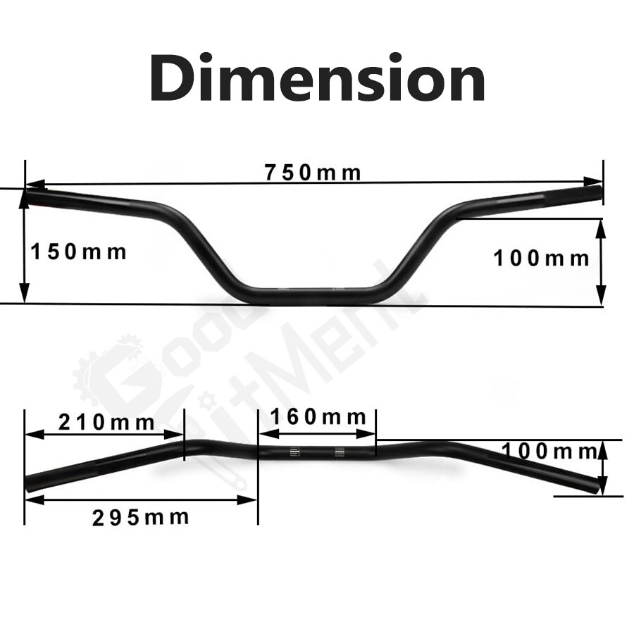 7/8" 22mm Motorcycle Handlebar Universal For Cafe Racer Handlebars Handle Bars