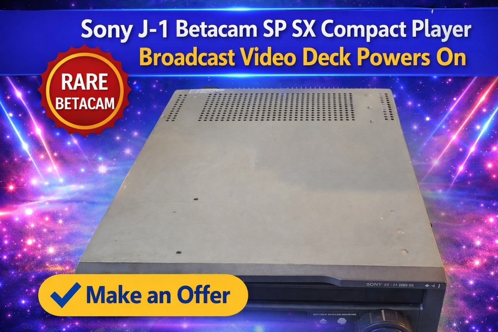 Sony J-1 Betacam SP SX Compact Player Broadcast Video Deck Powers On