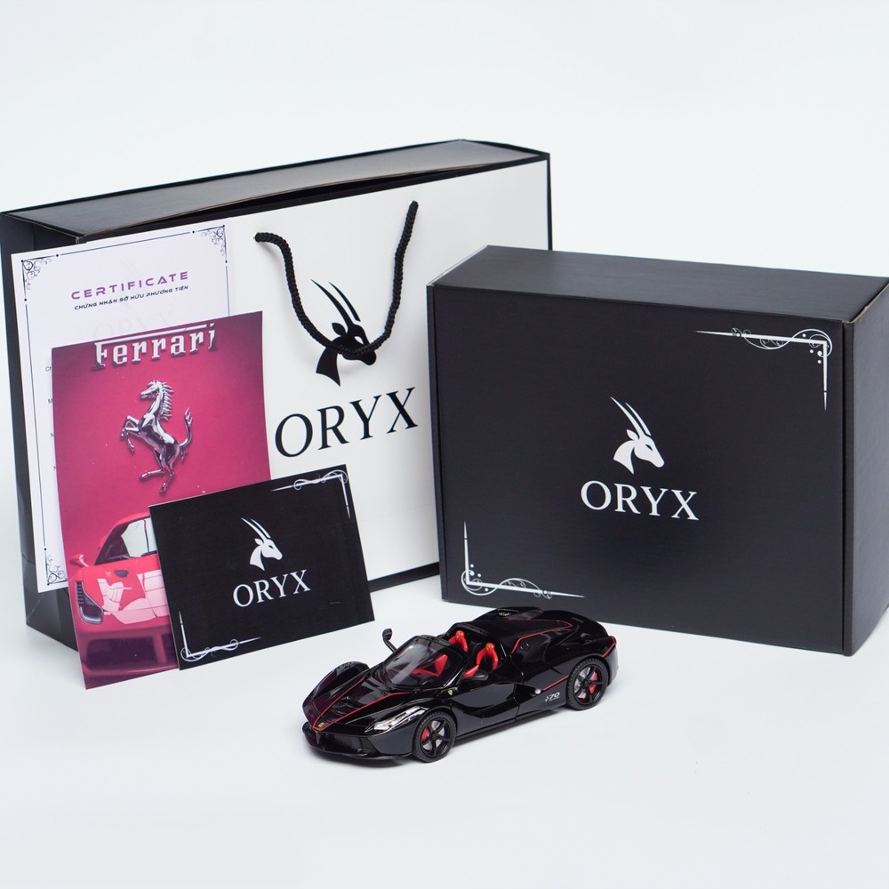 Ferrari 1:24 Model Car Frame Custom Text Gift Box LED Display Case
