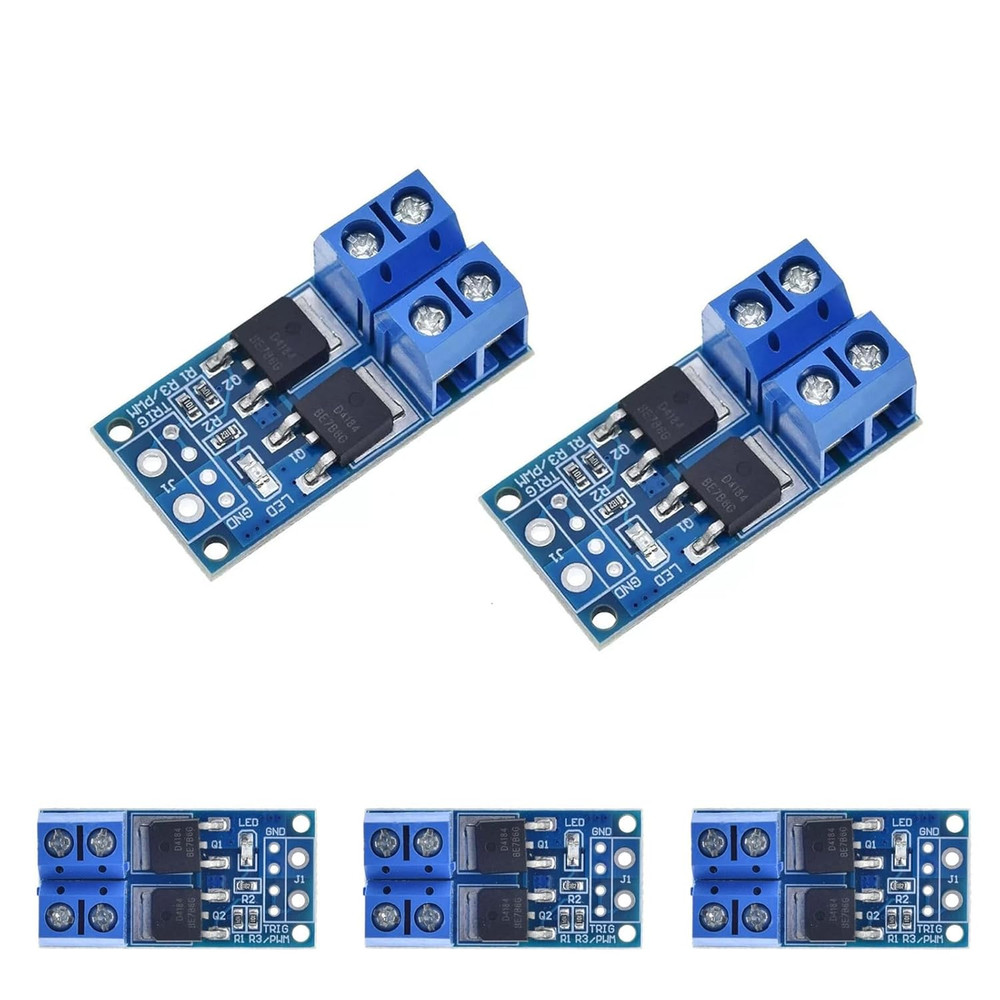 5 PCS Dual High Power MOSFET Trigger Switch Driver Module, DC 5V-36V, 15A 400W,