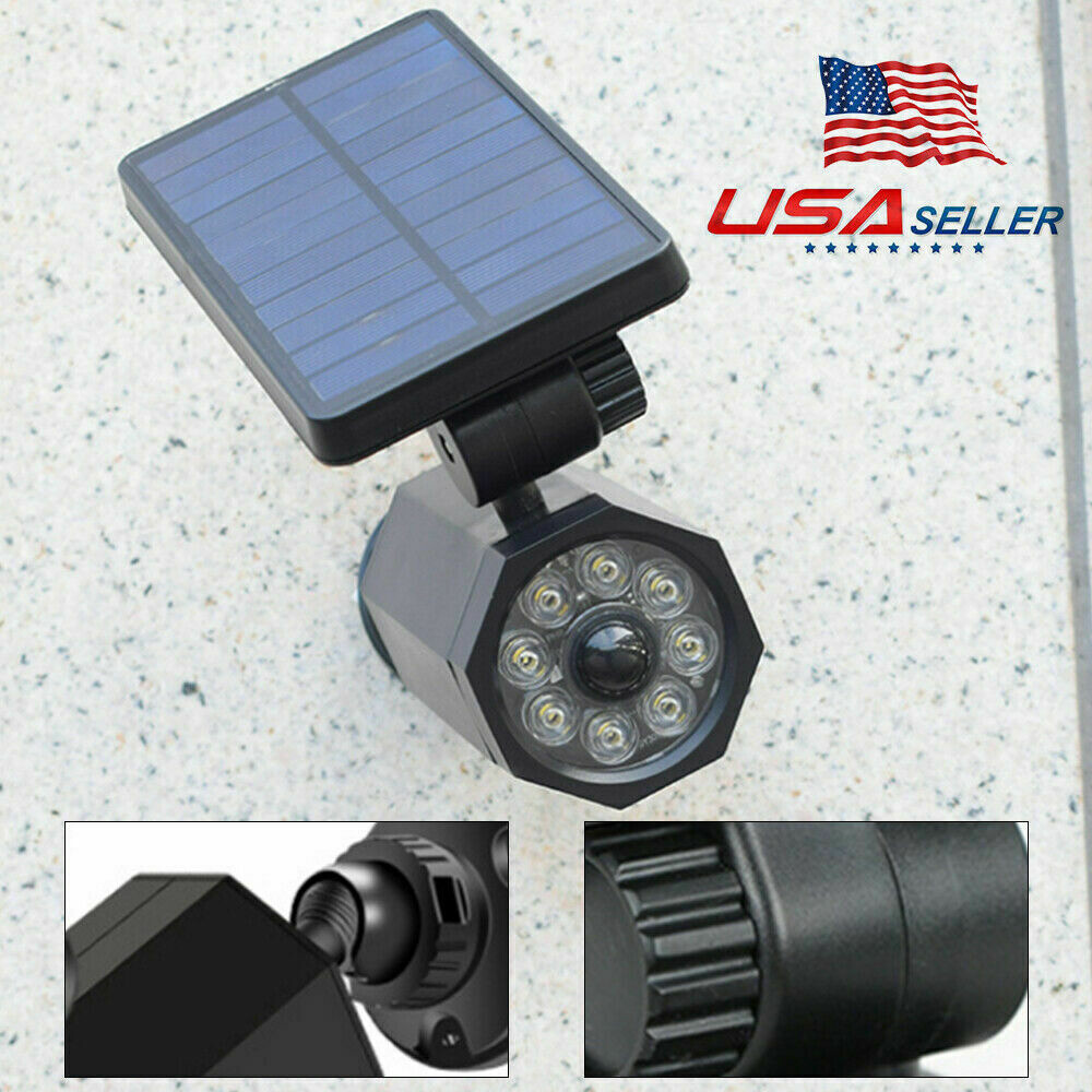2PC Solar Motion Sensor Light Outdoor Spotlight Solar Landscape Lights for Yard
