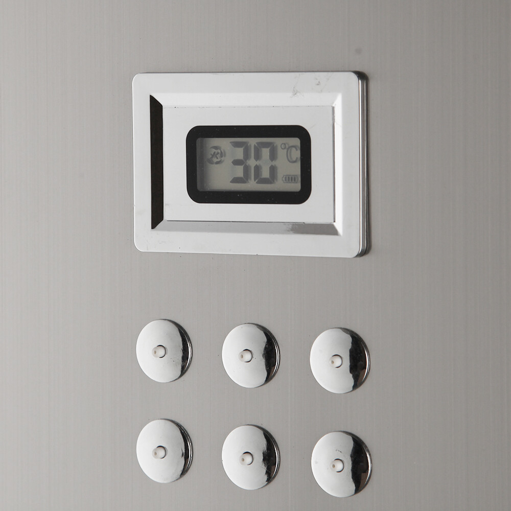 Stainless Steel Shower Panel Column Tower Digital Display Rainfall Massage Mixer