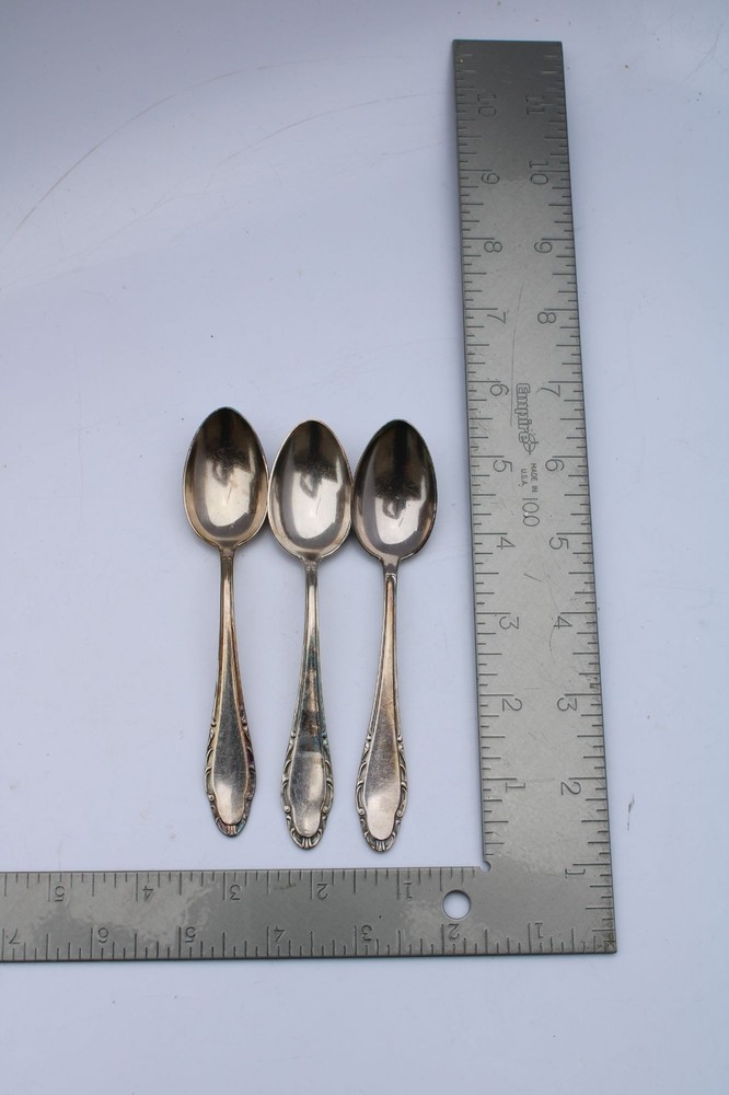 3 Vintage Wellner Germany Silverplate Teaspoon Tea Spoon 54143