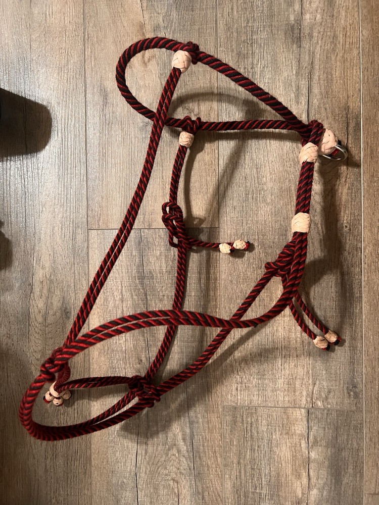Horse Tack - Black Rope Halter