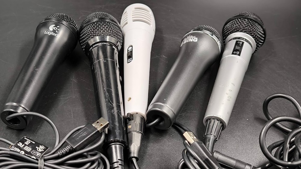 LOT OF 5 Logitech U-Sing Various Brands & Models Microphone Used Working