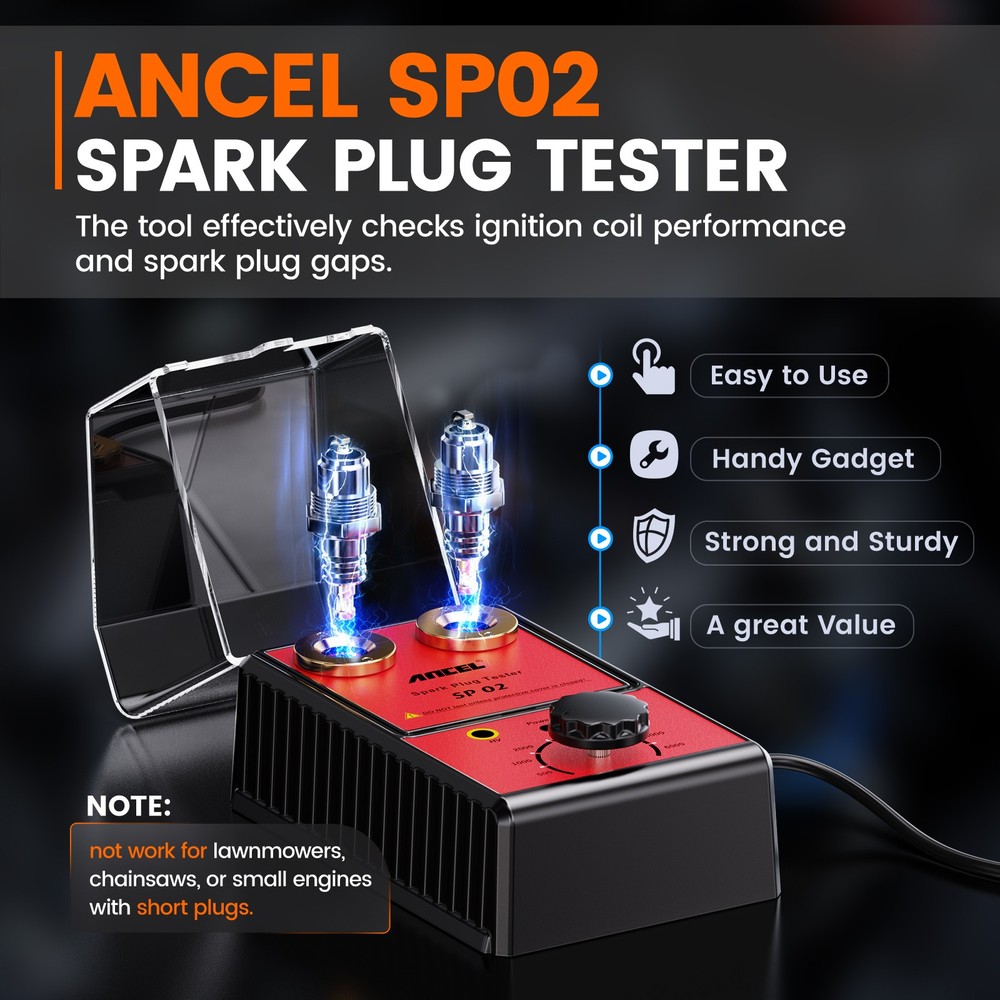 Dual Hole 12V Car Spark Plug Tester Ignition Plug Analyzer Diagnostic Detector