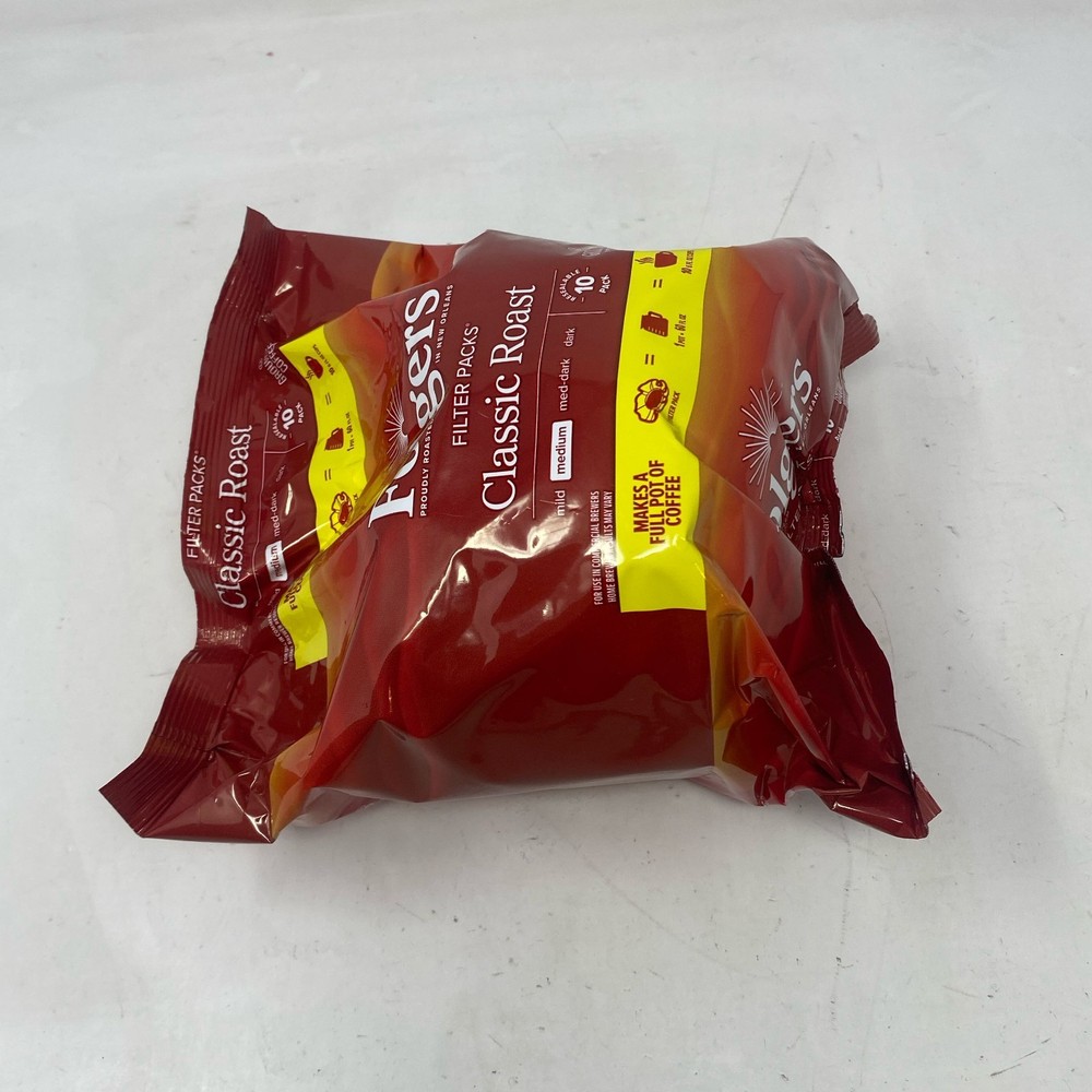 Folgers Classic Roast Filter Packs 10ct (0.9oz ea) Medium, Red