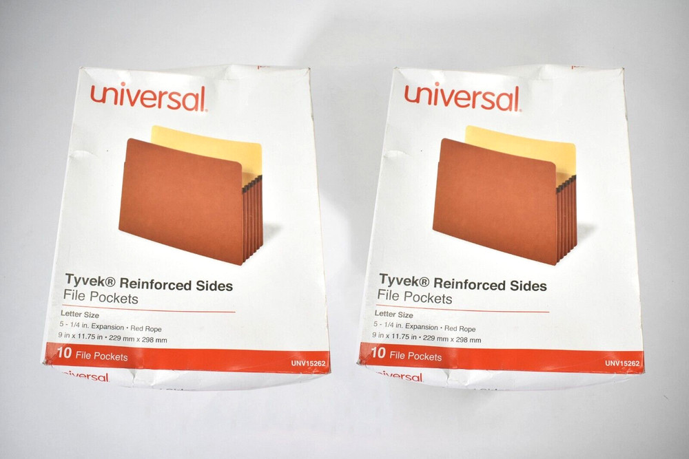 Universal Expansion File Pockets Straight Tab Letter Size 20 Pack UNV15262