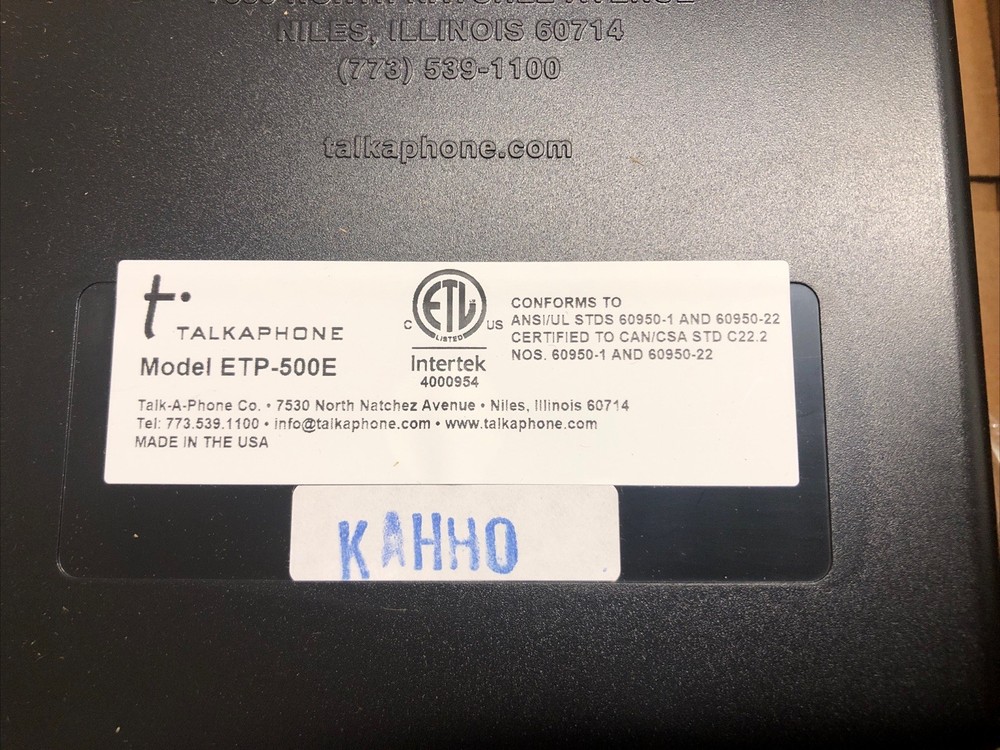 Talkaphone Emergency Call Box