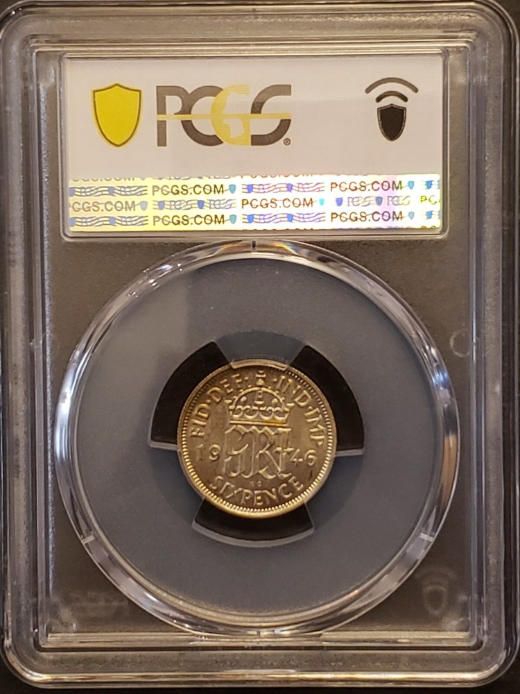 1946 Great Britain Silver 6D S-4084 PCGS MS64 4614