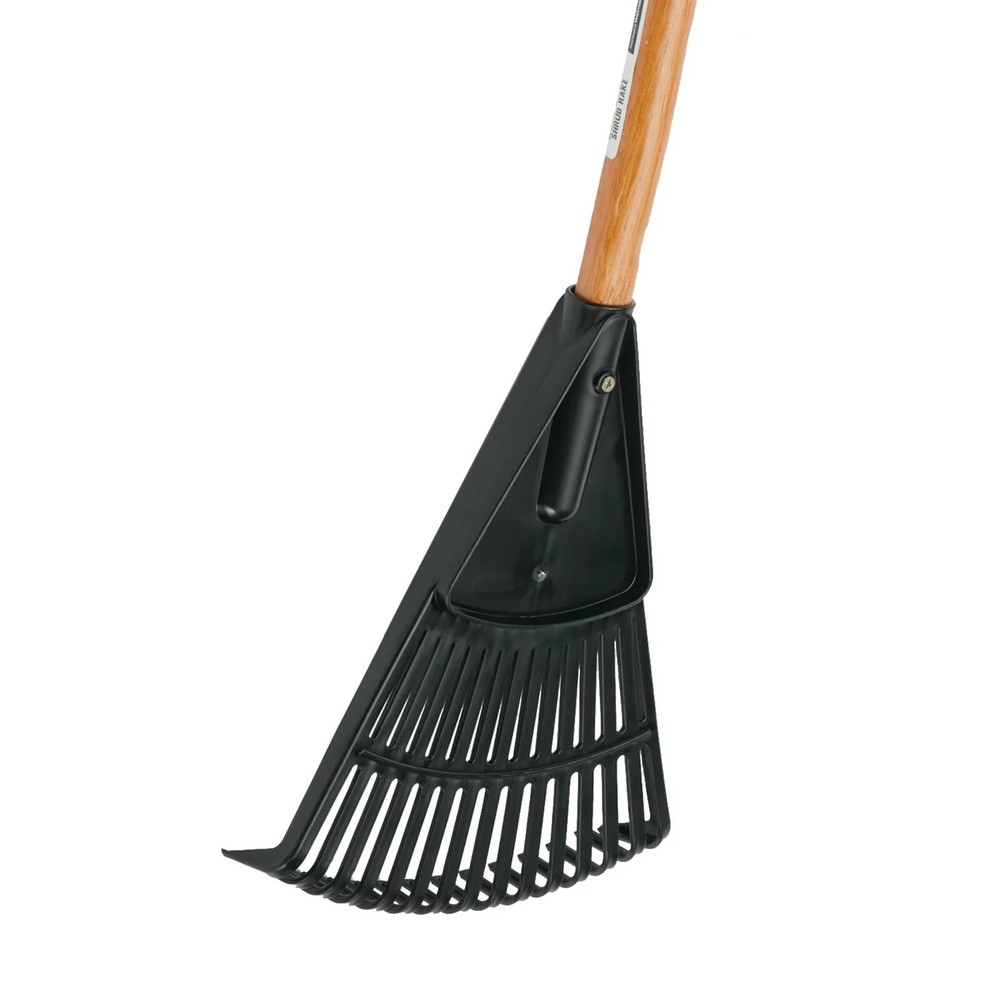 Expert Gardener 8-Inch Wood & Poly Shrub Leaf Rake