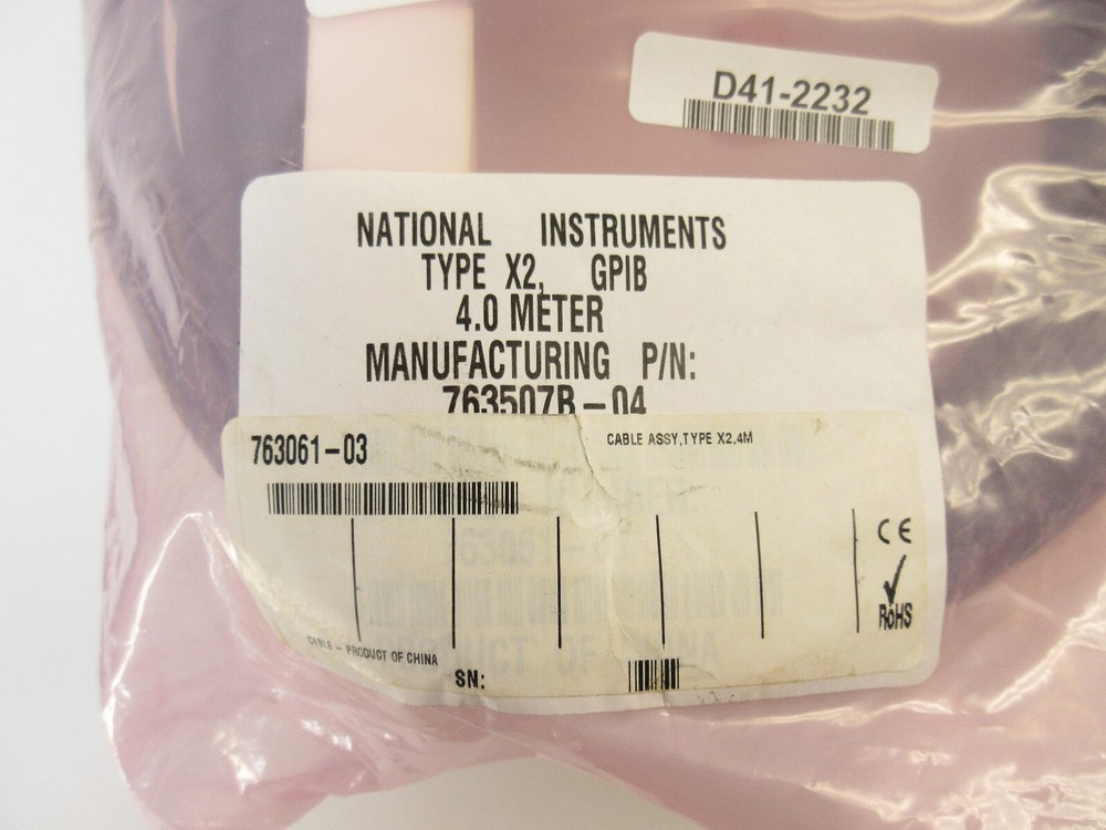 National Instruments Type X2 763061-03 Cable Double-Shielded, Shielded Plug