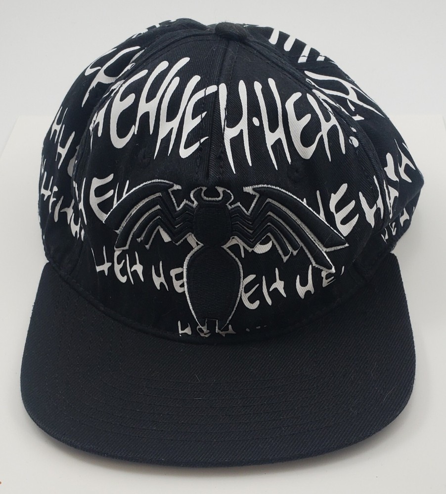 Marvel Spider-Man Venom Baseball Hat Cap, Adjustable, HEHHEH, Snapback, Black