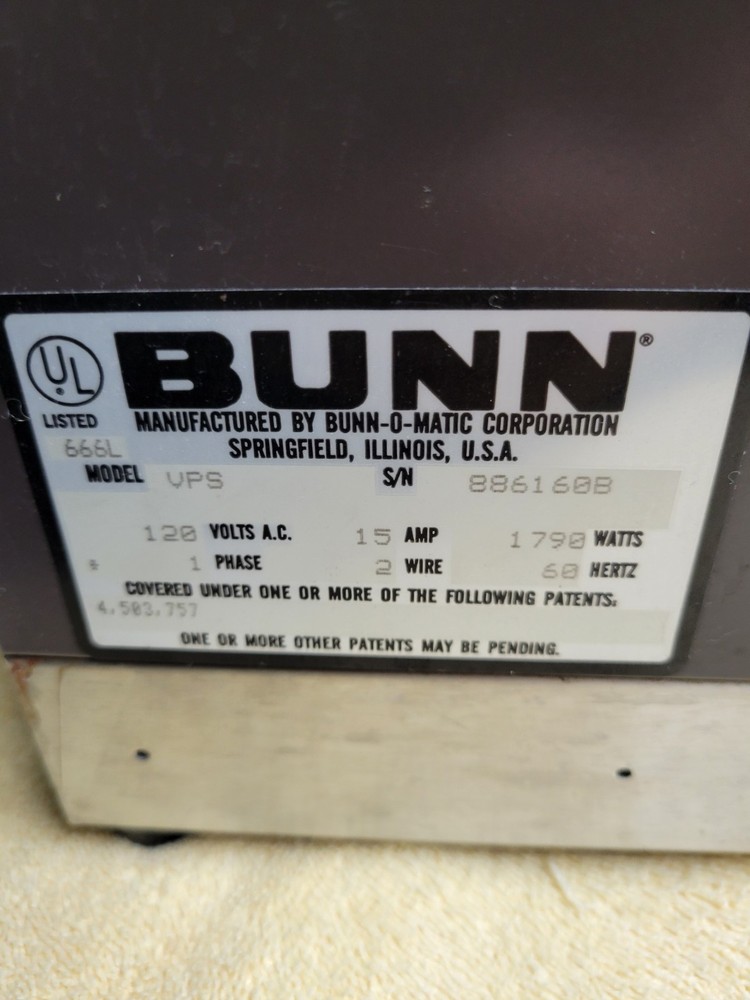 Vintage Bunn Pour Omatic Restaurant Double Pot Coffee Maker Untested