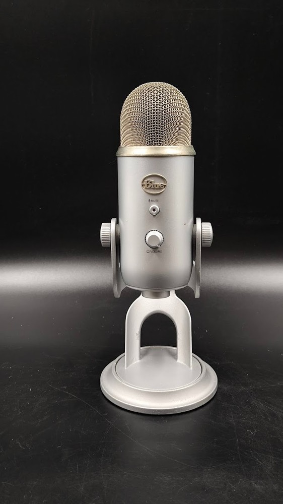 Blue Yeti Microphone Used Working Silver