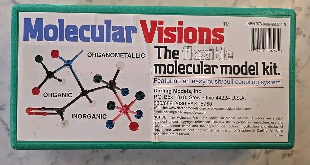 Molecular Visions Flexible Molecular Model Kit Organic Inorganic Push Pull Set
