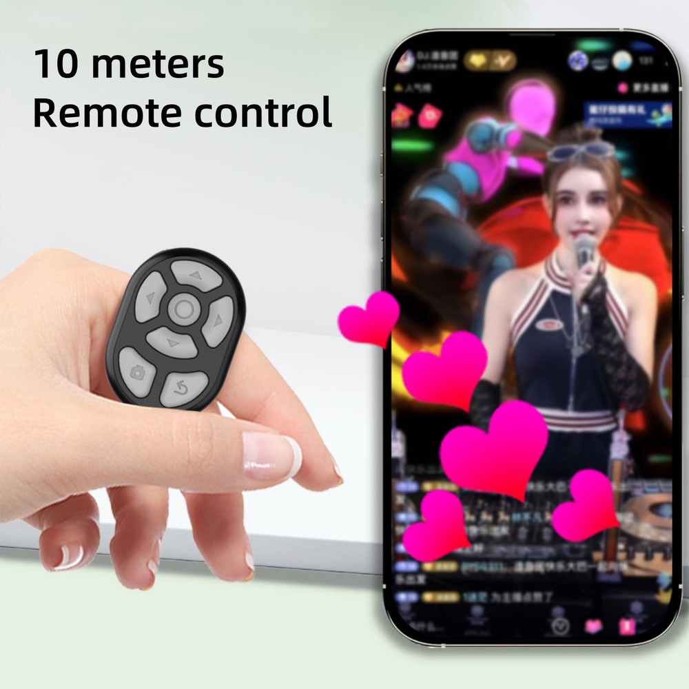 Black Remote Control Scrolling Ring With Charging Compartment Versatile Tool