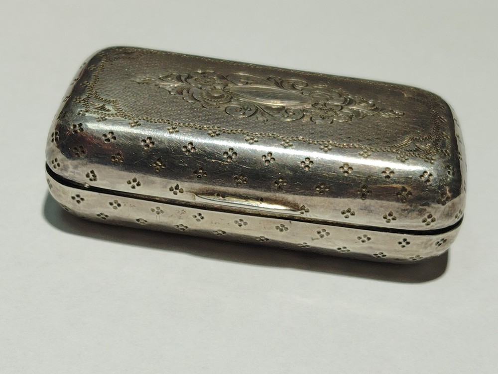 Antique Solid Silver Arts and Crafts Snuff Box Edwardian Collectable