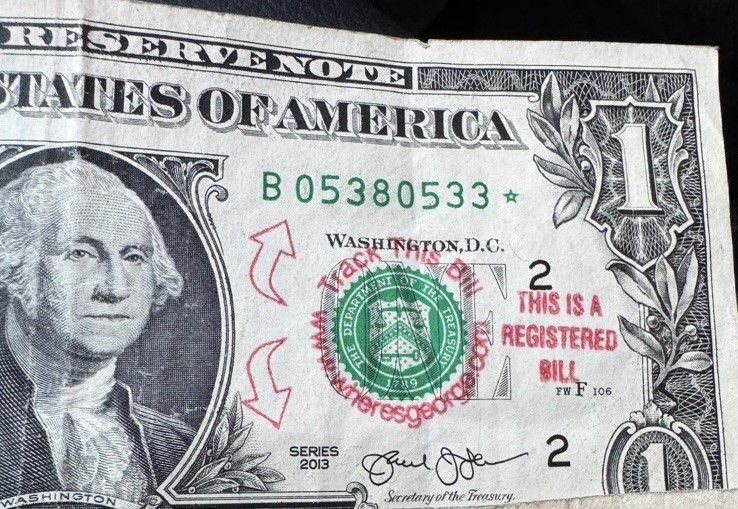 2013 B Star Note! Duplicate! With the where is George stamp