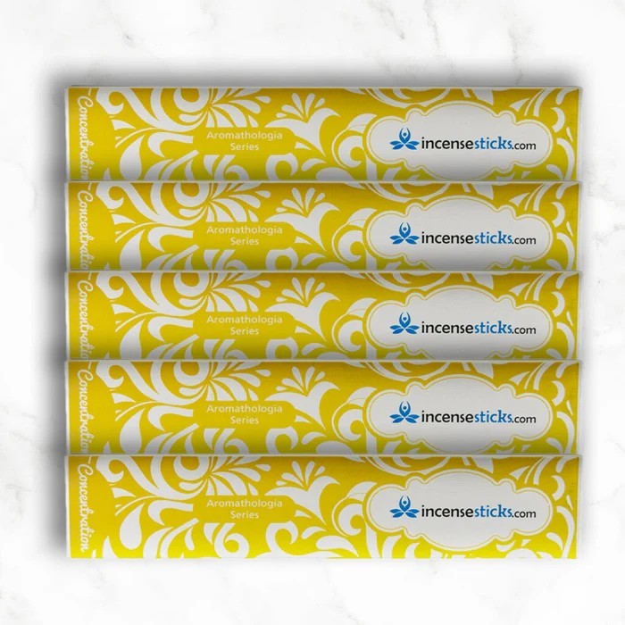 Concentration Incense 8" 12 Sticks Pack: 5 Packs