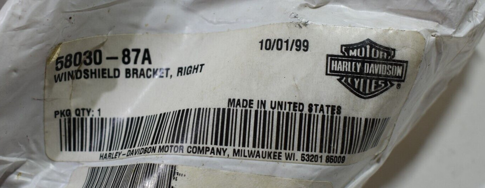 Harley Davidson Windshield Bracket Right Pn#58033-87A H1