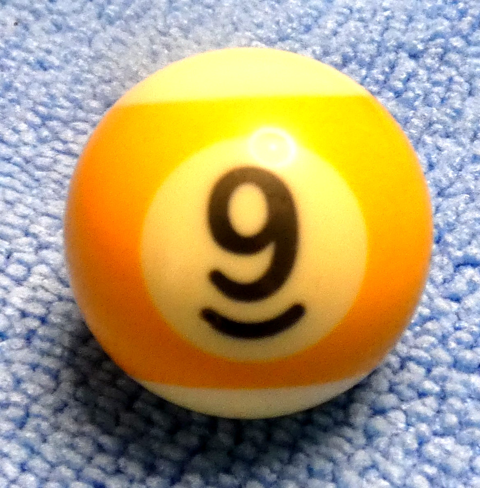 Mini 1” Pool Billiards Ball #9 Yellow Stripe Replacement