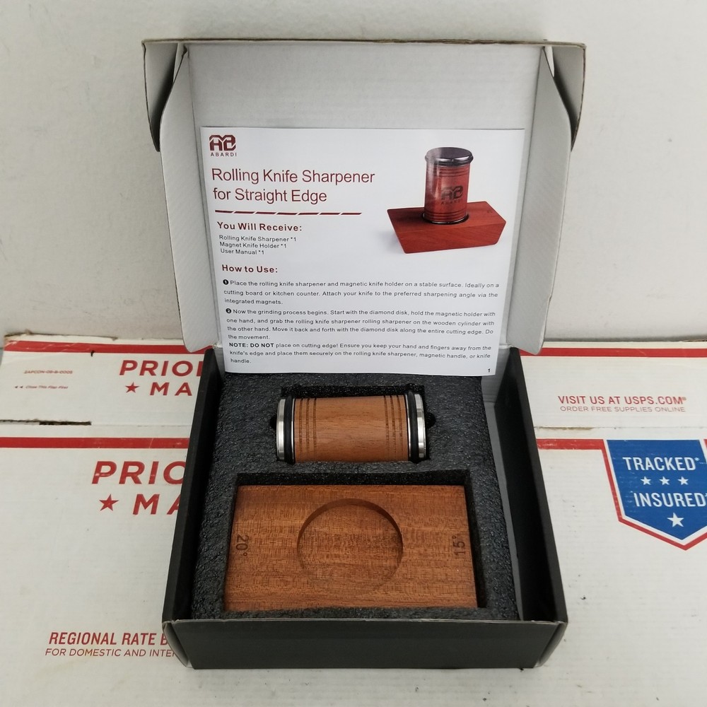 ABARDI Rolling Knife Sharpener for Straight Edge