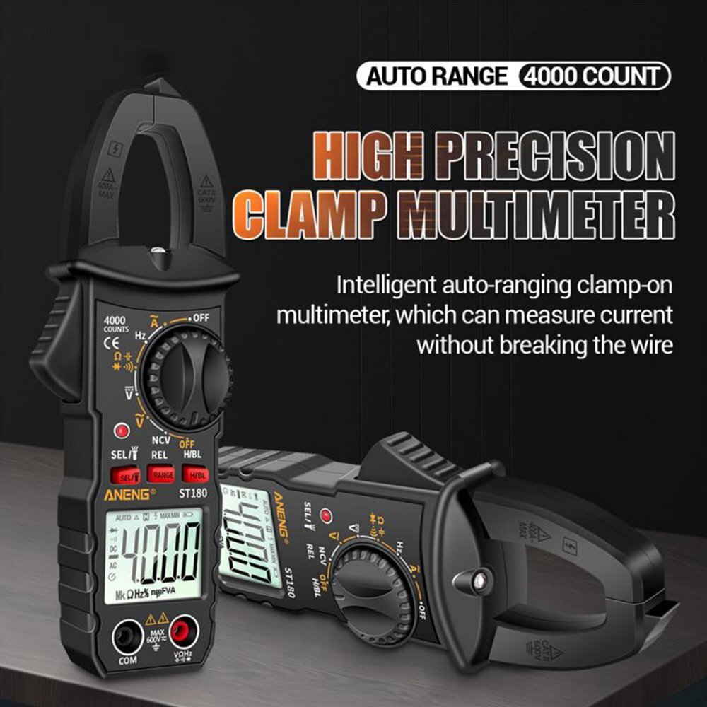 Digital Multimeter Tester AC DC Volt Ohm Amp Clamp Meter Auto Range LCD Handheld
