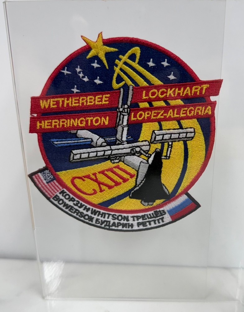 NASA ISS Patch Signed John Herrington First Native American Astronaut