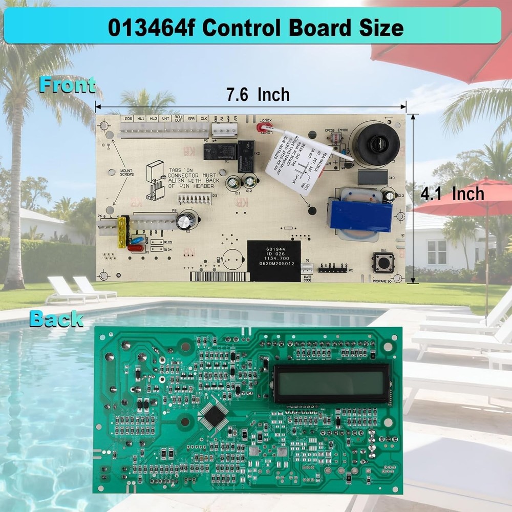 NEW! 013464F PC Control Board with LCD Display for Raypak Digital Gas Heaters